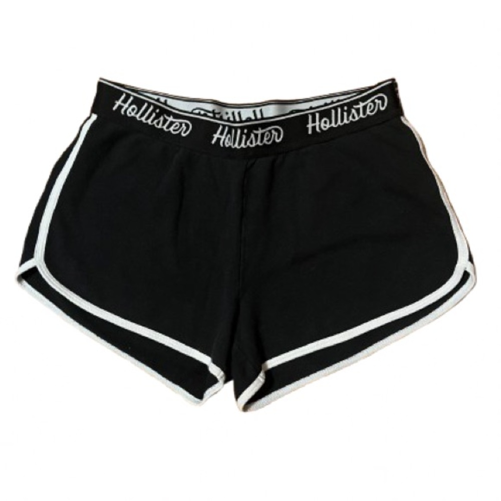 Hollister Women's Black Athletic Shorts with White Piping Size XS - Picture 1 of 6